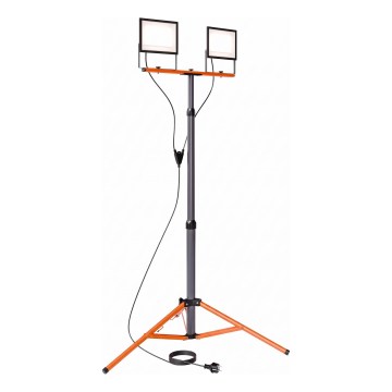 LED-reflektor statiiviga 2xLED/100W/230V 4500K IP65 must/oranž