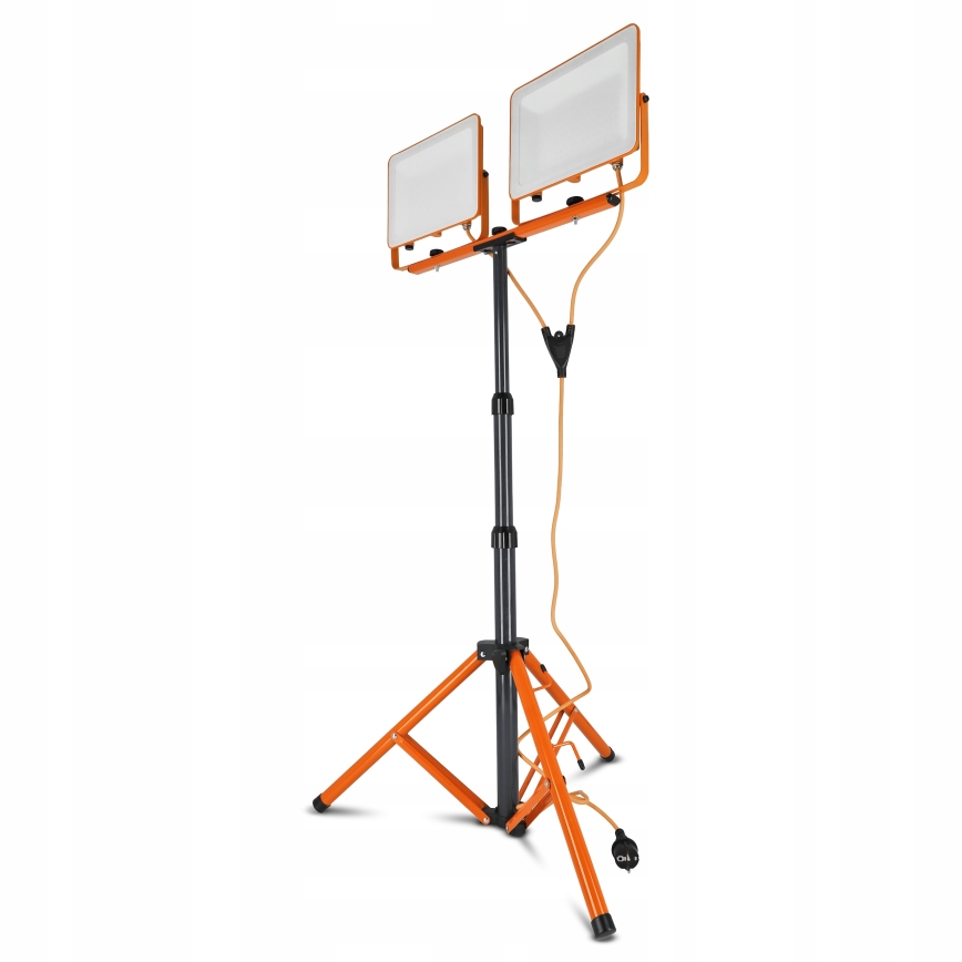 LED-reflektor statiiviga 2xLED/100W/230V 4500K IP65 oranž