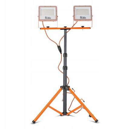 LED-reflektor statiiviga 2xLED/50W/230V 4500K IP65 oranž