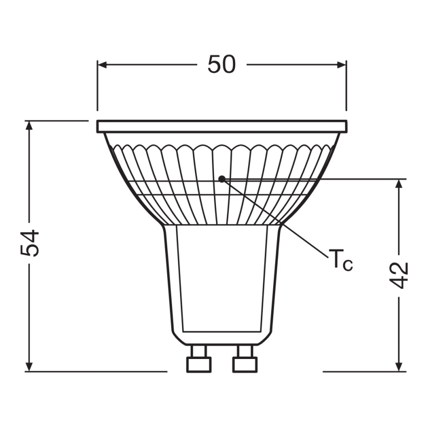 LED-reflektorlamp PAR16 GU10/4,3W/230V 2700K 36° - Ledvance