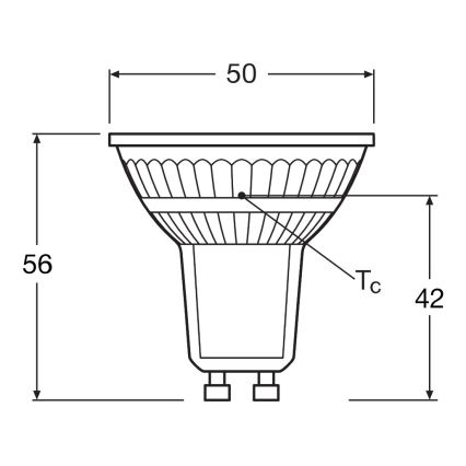 LED-reflektorpirn PAR16 GU10/4,3W/230V 4000K 120° - Ledvance