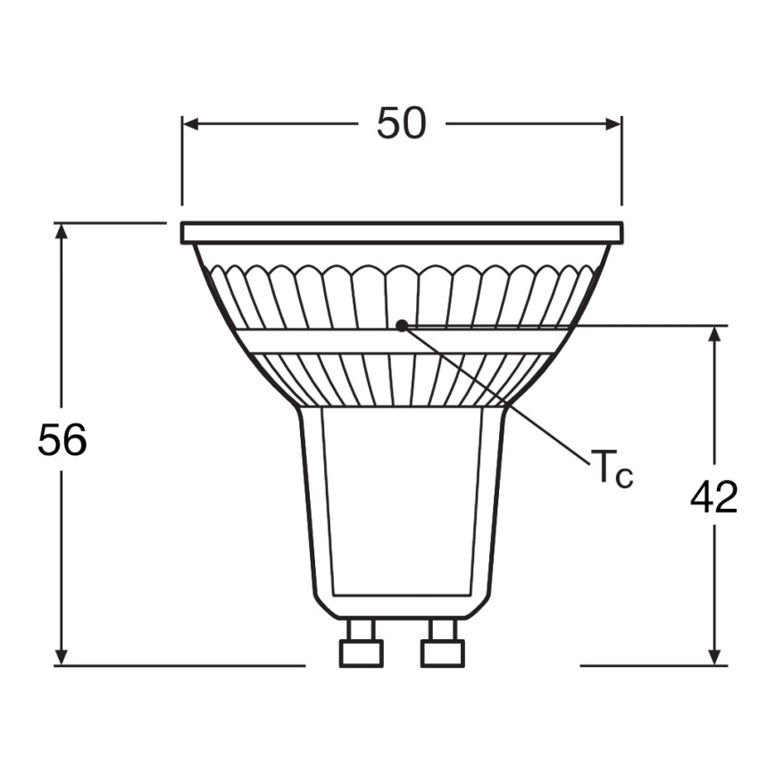 LED-reflektorpirn PAR16 GU10/4,3W/230V 4000K 120° - Ledvance