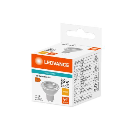 LED-reflektorpirn PAR16 GU10/4,5W/230V 2700K 36° - Ledvance