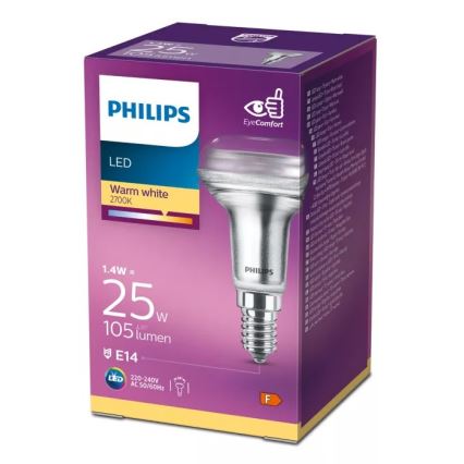 LED-reflektorpirn Philips R50 E14/1,4W/230V 2700K