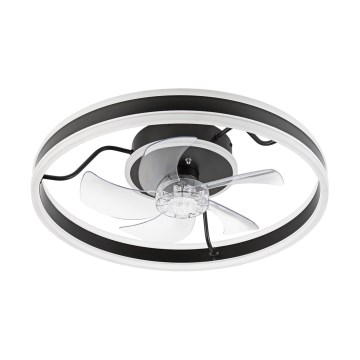 LED reguleeritav laelamp ventilaatoriga APOLLO LED/38W/230V must + kaugjuhtimispult