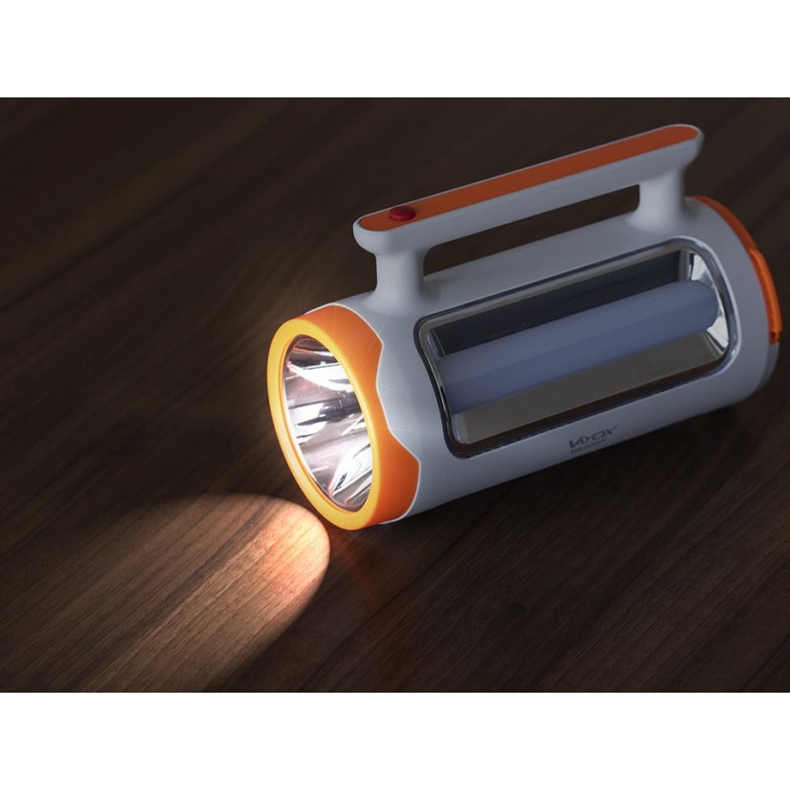 LED reguleeritav laetav latern 2-ühes koos powerbanki funktsiooniga LED/5W/230V 3500 mAh