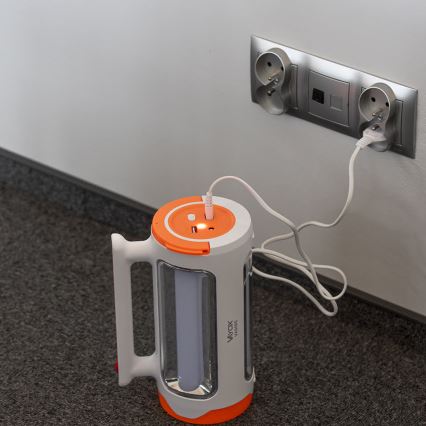 LED reguleeritav laetav latern 2-ühes koos powerbanki funktsiooniga LED/5W/230V 3500 mAh
