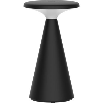 LED reguleeritav puutetundlik välistingimustes kasutatav lauavalgusti PAROS LED/1,8W/5V USB 1800 mAh IP44 must