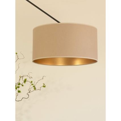 LED reguleeritav lühter varrega GORTA 1xE27/60W/230V beež/kuldne