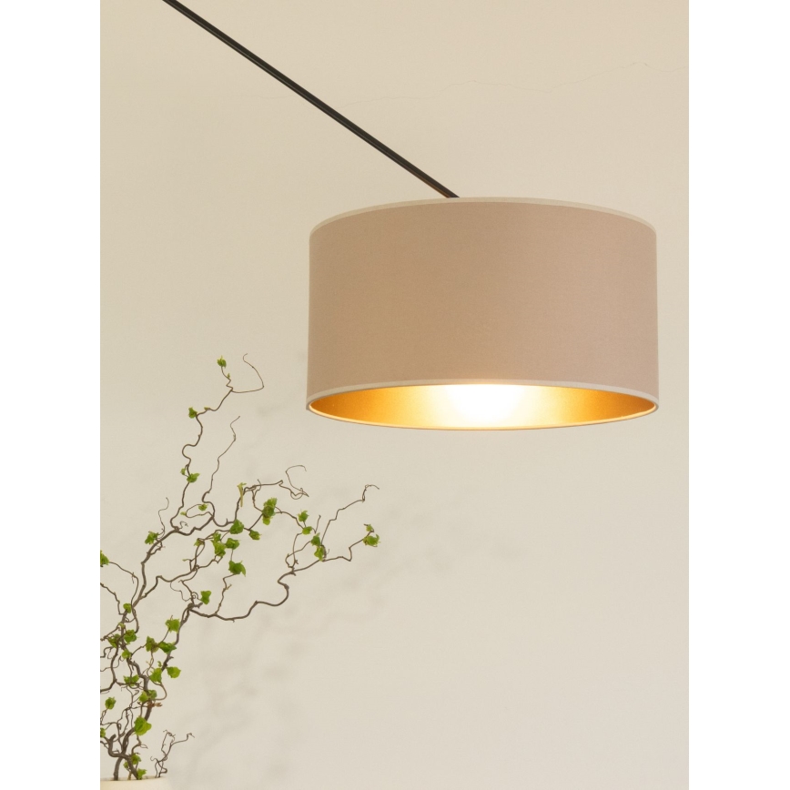 LED reguleeritav lühter varrega GORTA 1xE27/60W/230V beež/kuldne