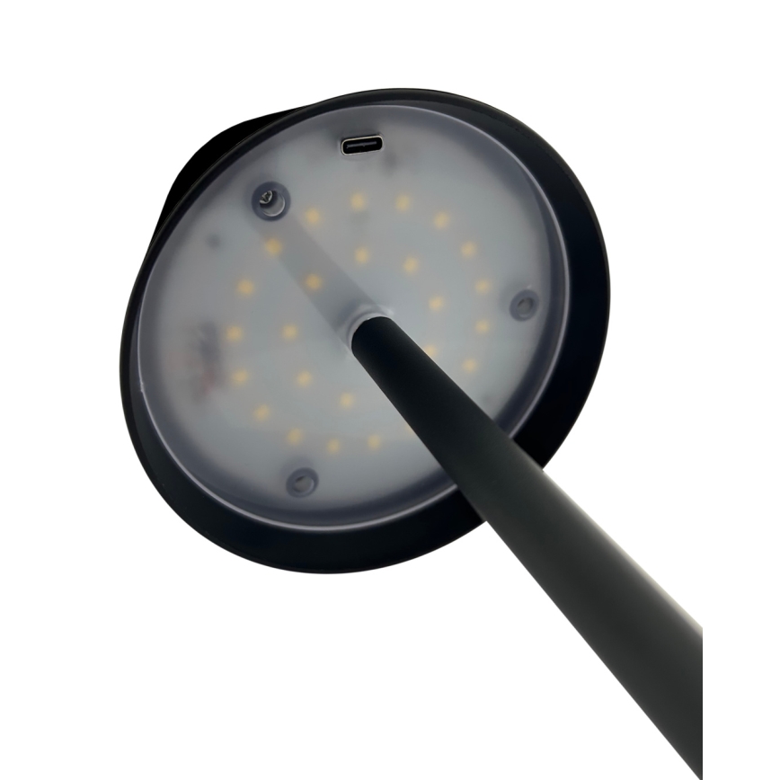 LED reguleeritav puutetundlik lauavalgusti LED/5W/5V USB 1200 mAh must