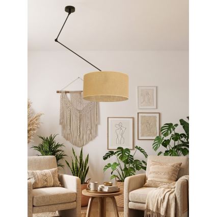 LED reguleeritav rippvalgusti varrega GORTA 1xE27/60W/230V juut