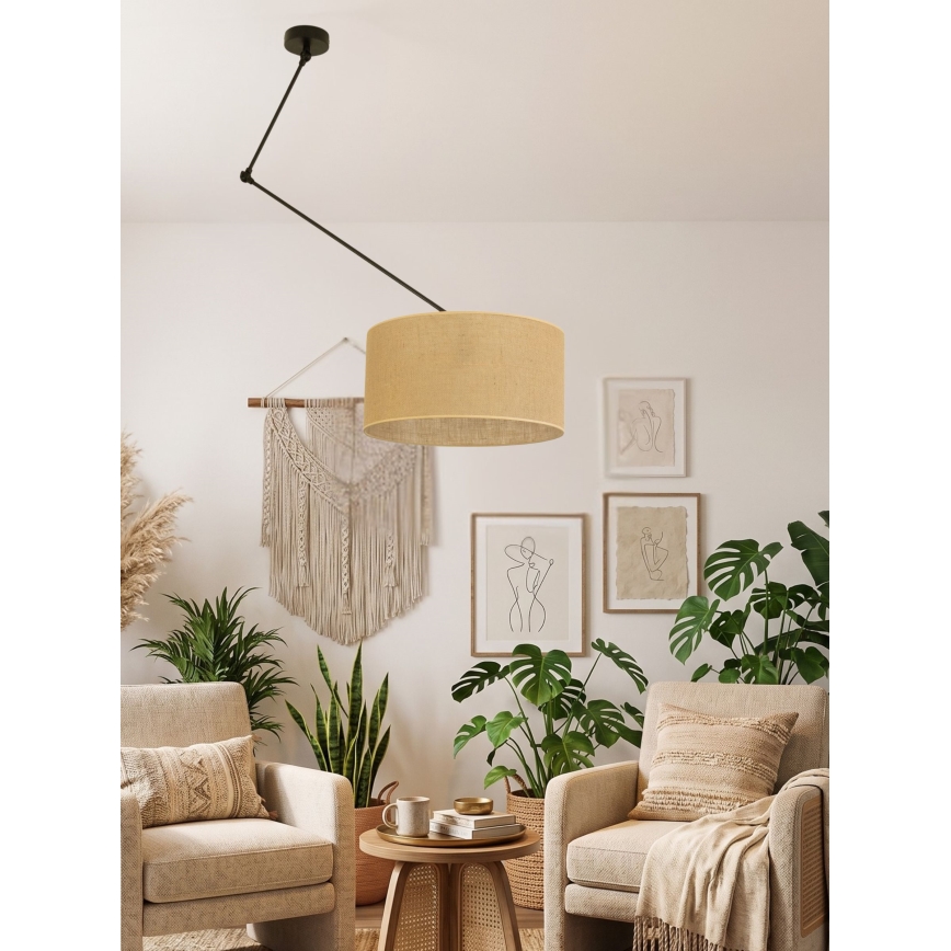 LED reguleeritav rippvalgusti varrega GORTA 1xE27/60W/230V juut