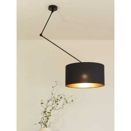 LED reguleeritav rippvalgusti varrel GORTA 1xE27/60W/230V must/kuldne