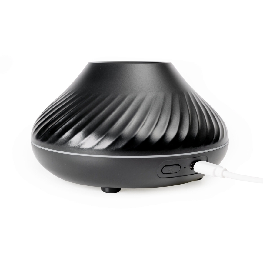 LED RGB Aroomihajuti koos leegi imitatsiooniga LED/6,5W/5V 130ml must