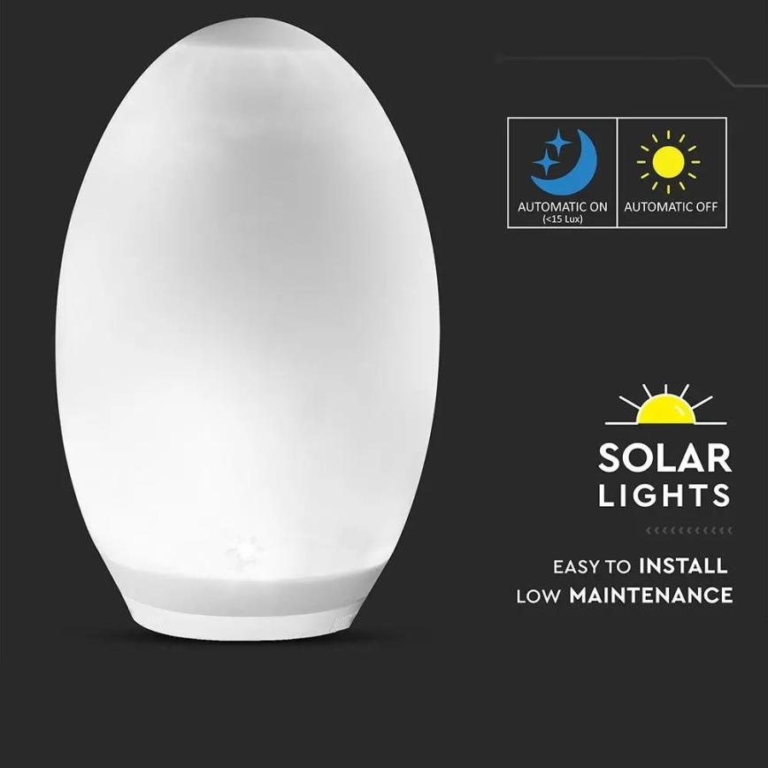 LED RGB Dekoratiivne päikesepaneeliga lamp 0,2W/1xAA IP44 500 mAh