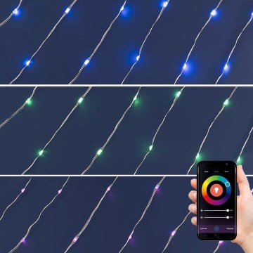 LED RGB Hämardatav jõulu valguskett 200xLED/29 funktsiooni 20,4m