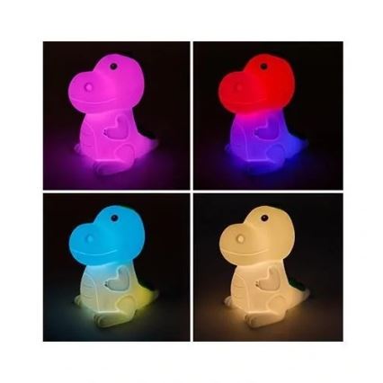 LED RGBW Hämardatav laetav laste öölamp LED/2,5W/5V 3000K 1200 mAh dinosaurus