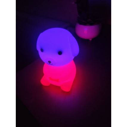 LED RGBW Hämardatav laetav laste öölamp LED/2,5W/5V 3000K 1200 mAh koer