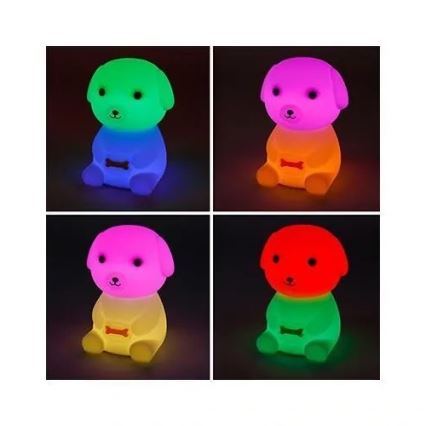 LED RGBW Hämardatav laetav laste öölamp LED/2,5W/5V 3000K 1200 mAh koer