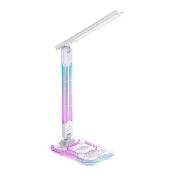 LED RGB Hämardatav laetav puutetundlik laualamp juhtmevaba laadijaga LED/7,5W/5V 2700-5300K valge