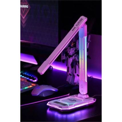 LED RGB Hämardatav laetav puutetundlik laualamp juhtmevaba laadijaga LED/7,5W/5V 2700-5300K valge