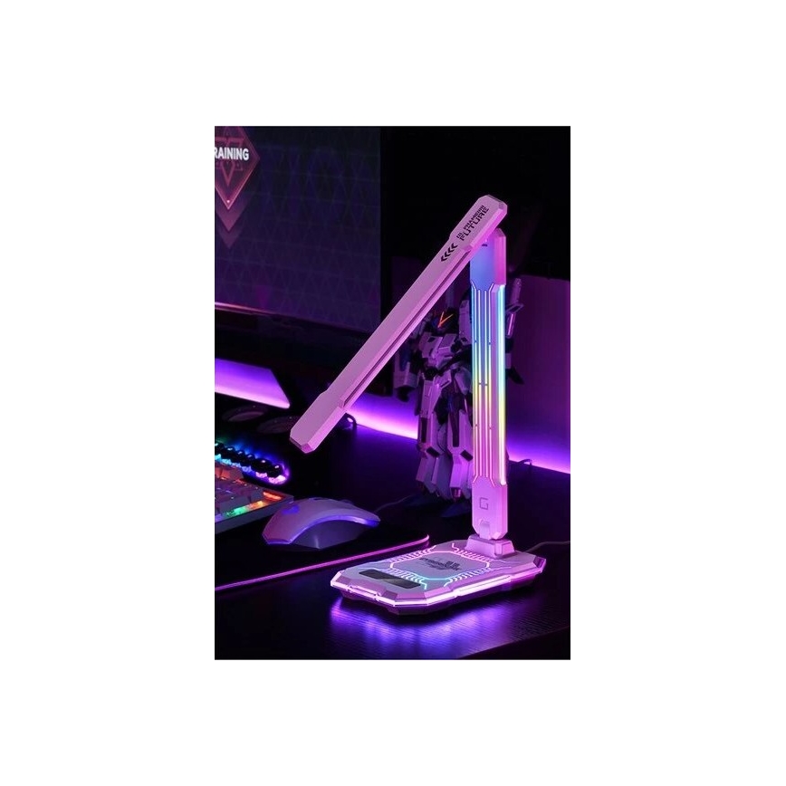 LED RGB Hämardatav laetav puutetundlik laualamp juhtmevaba laadijaga LED/7,5W/5V 2700-5300K valge