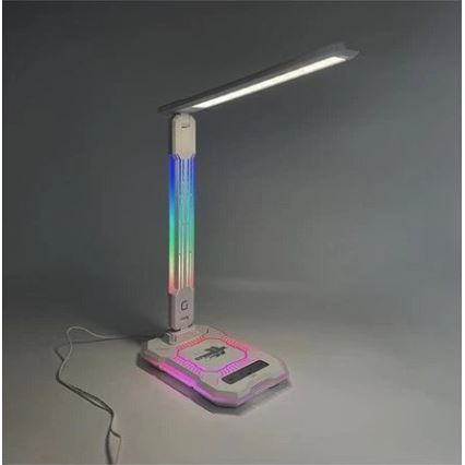 LED RGB Hämardatav laetav puutetundlik laualamp juhtmevaba laadijaga LED/7,5W/5V 2700-5300K valge