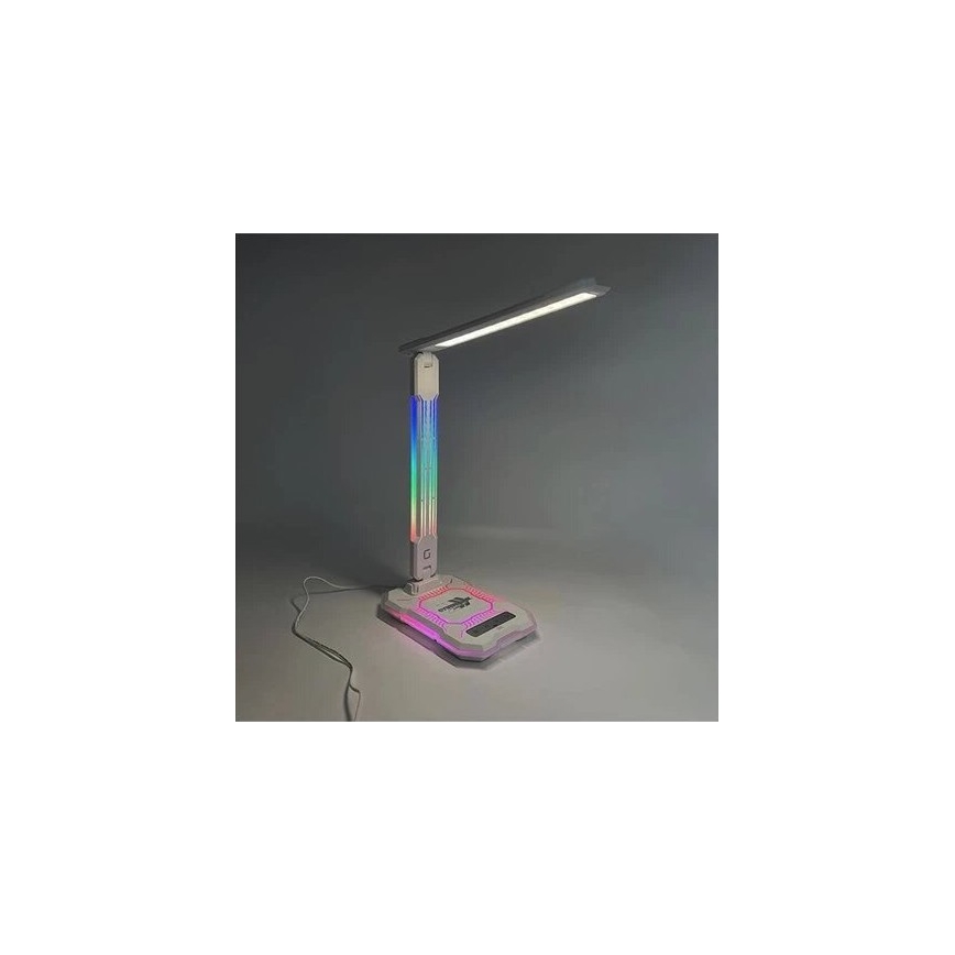 LED RGB Hämardatav laetav puutetundlik laualamp juhtmevaba laadijaga LED/7,5W/5V 2700-5300K valge