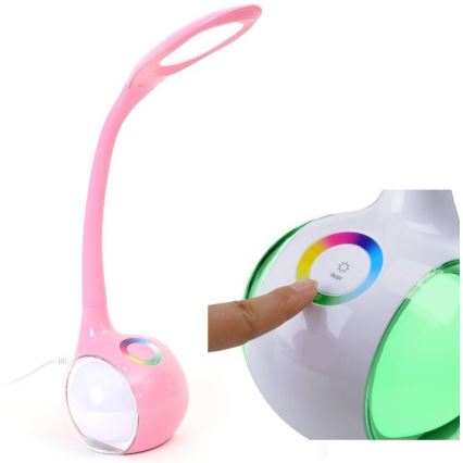 LED RGB Hämardatav laualamp LED/7W/230V roosa