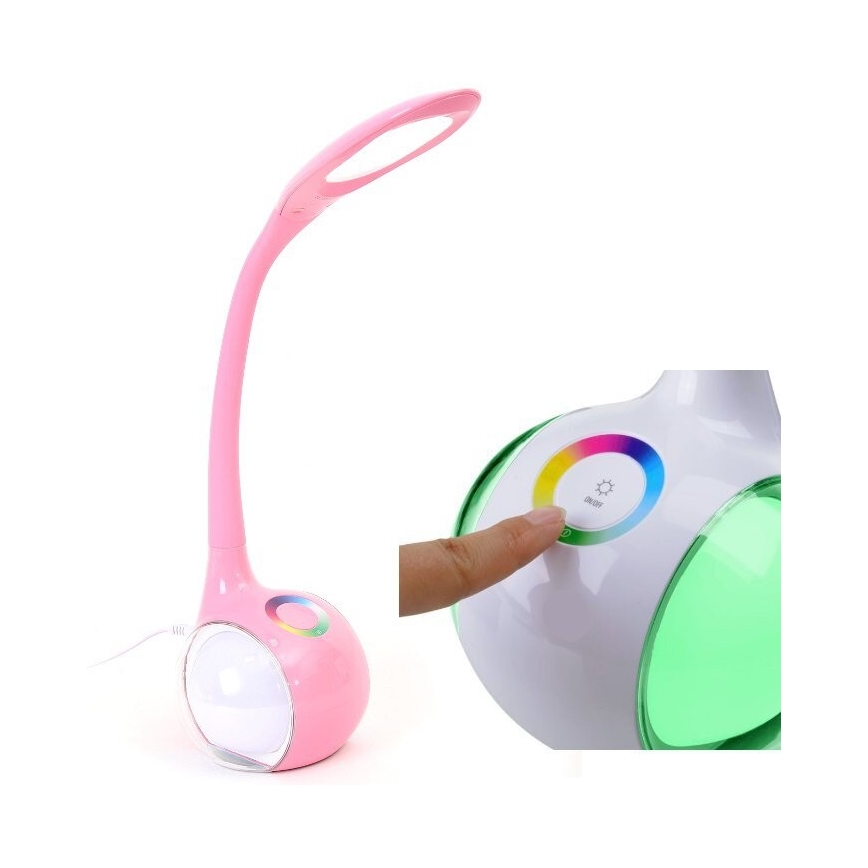 LED RGB Hämardatav laualamp LED/7W/230V roosa