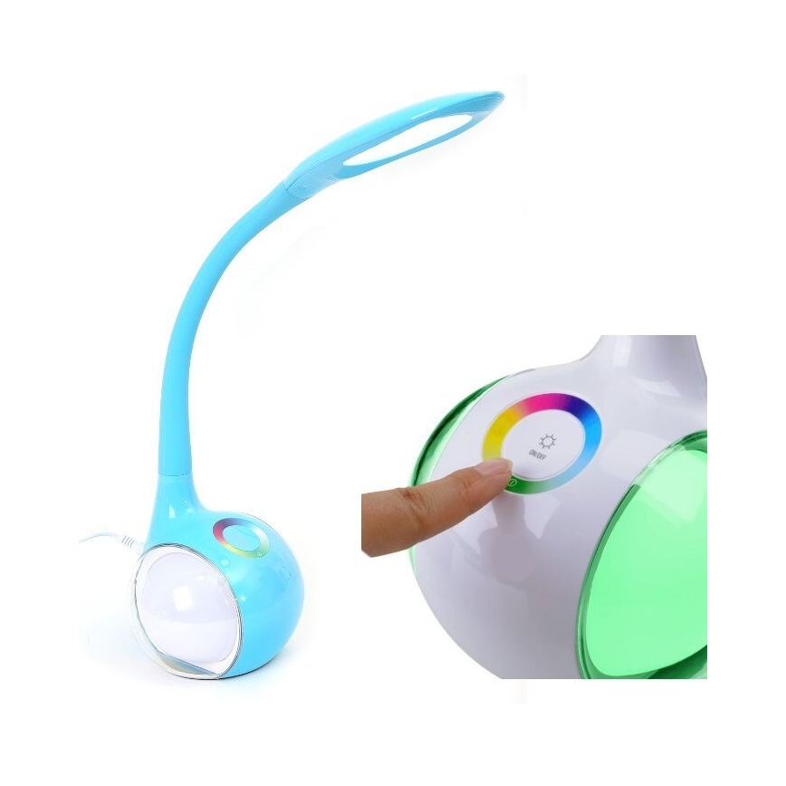 LED RGB Hämardatav laualamp LED/7W/230V sinine