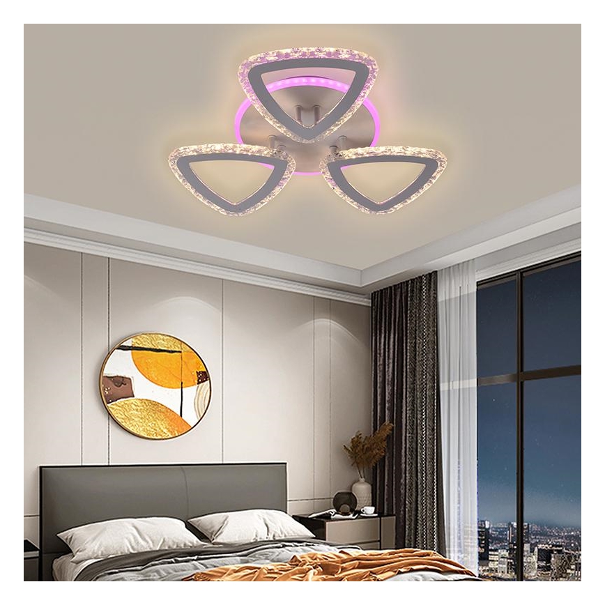 LED RGB  Hämardatav pinnale kinnitatav lühter LED/45W/230V 3000-6500K + kaugjuhtimispult