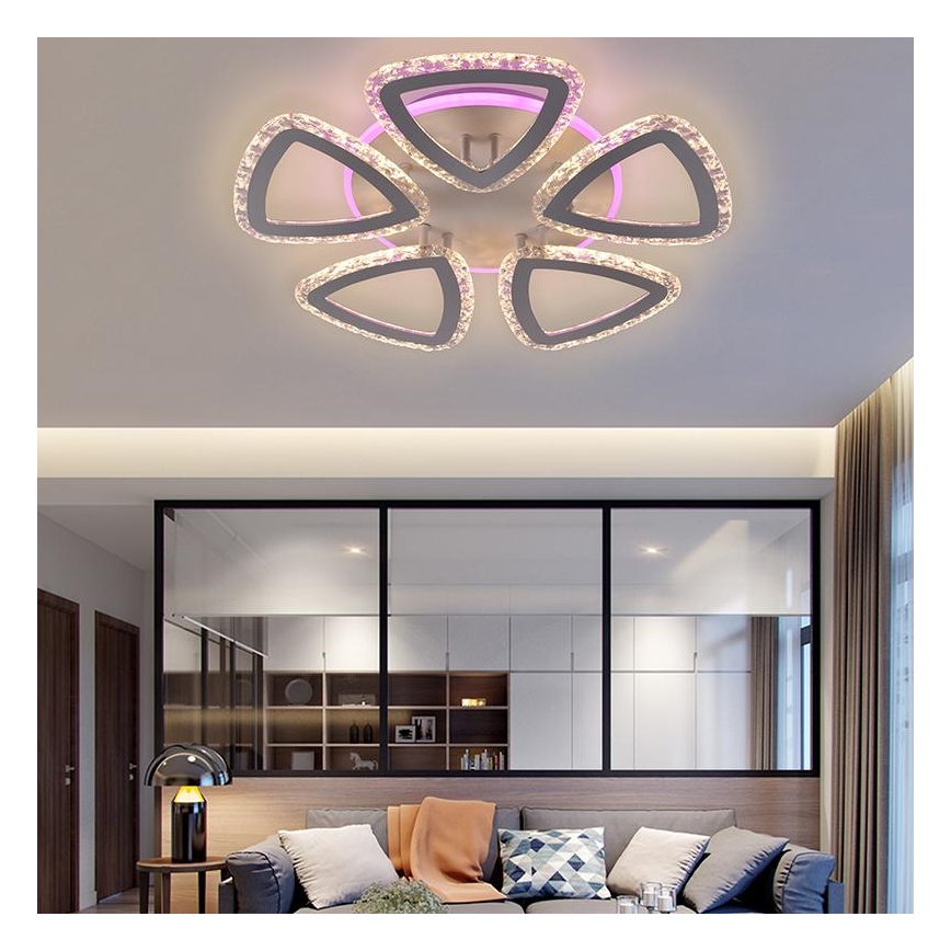 LED RGB Hämardatav pinnale kinnitatav lühter LED/70W/230V 3000-6500K + kaugjuhtimispult