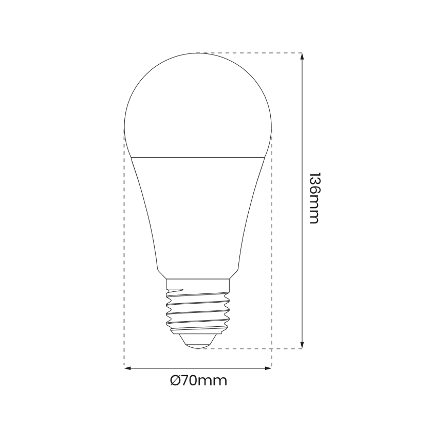 LED RGB Hämardatav pirn A70 E27/11W/230V 2700-6500K Wi-Fi Tuya