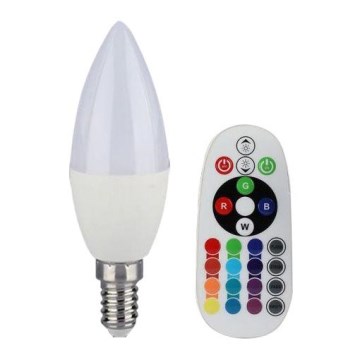 LED RGB hämardatav pirn E14/3,5W/230V 6400K + kaugjuhtimispult