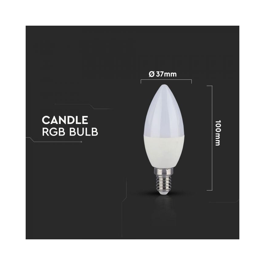 LED RGB Hämardatav pirn E14/3,5W/230V 6400K + Pult