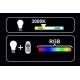 LED RGB Hämardatav pirn G95 E27/9W/230V 3000K