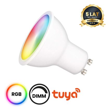 LED RGB Hämardatav pirn GU10/5W/230V 2700-6500K Wi-Fi Tuya