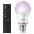 LED RGB hämardatav pirn Philips SMART A60 E27/8,5W/230V 2200-6500K + kaugjuhtimispult