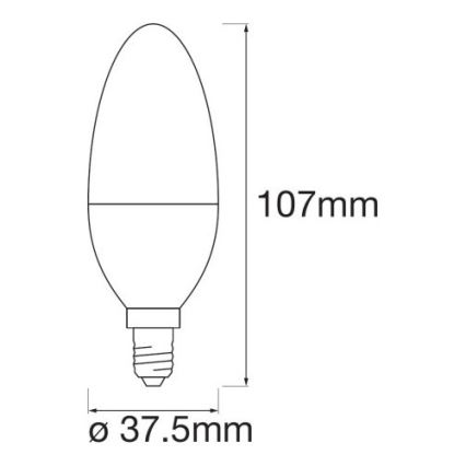 LED RGB Hämardatav pirn SMART+ E14/5W/230V 2700K-6500K Wi-Fi - Ledvance