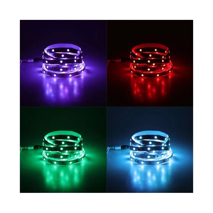 LED RGB Hämardatav riba 2x5m LED/4,8W/230V + Pult