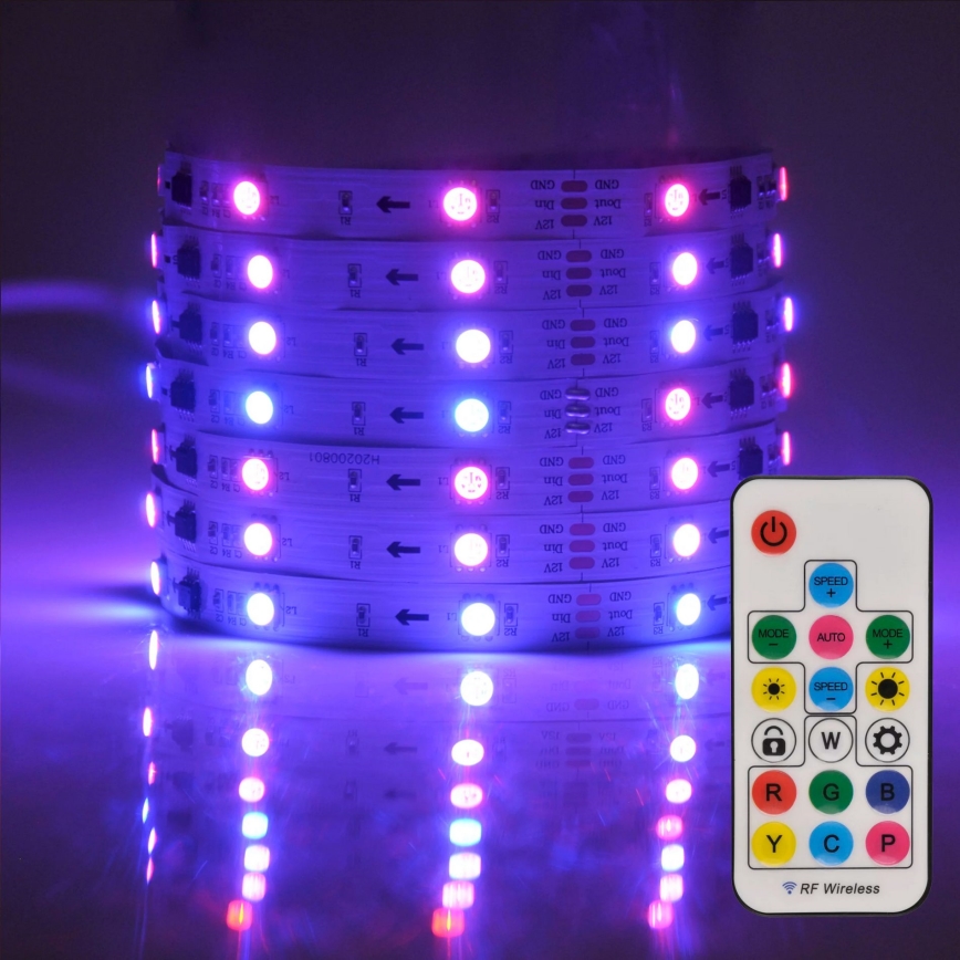 LED RGB Hämardatav riba MAGIC 2 m LED/12W/230V + Pult