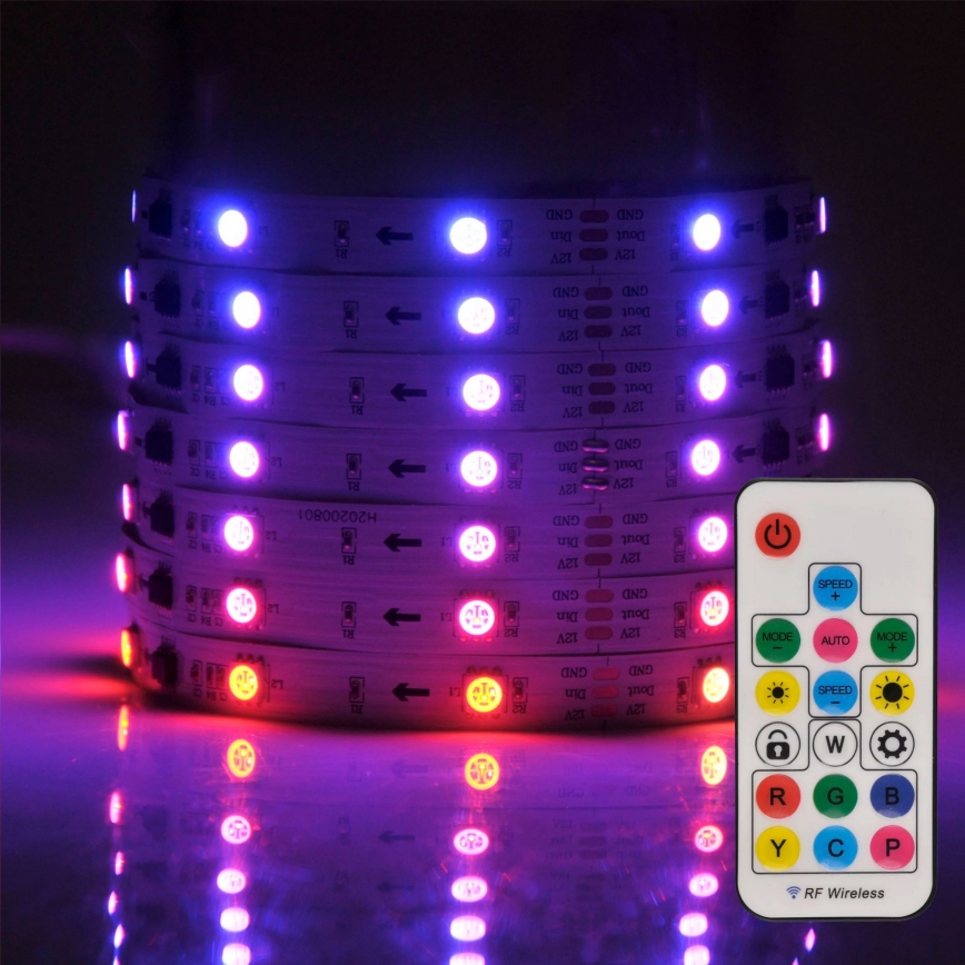LED RGB Hämardatav riba MAGIC 2 m LED/12W/230V + Pult