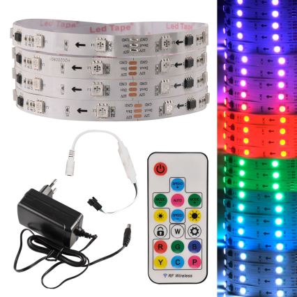 LED RGB Hämardatav riba MAGIC 2 m LED/12W/230V + Pult