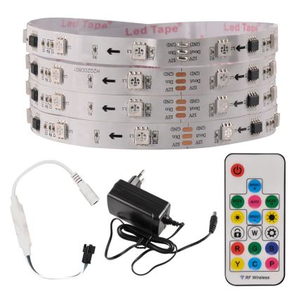 LED RGB Hämardatav riba MAGIC 2 m LED/12W/230V + Pult