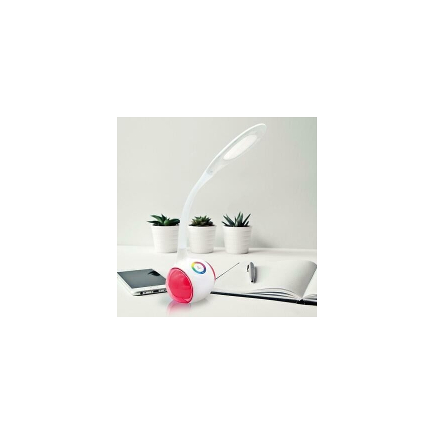 LED RGB Hämardatav taaslaetav laualamp LED/5W/5V 2400 mAh