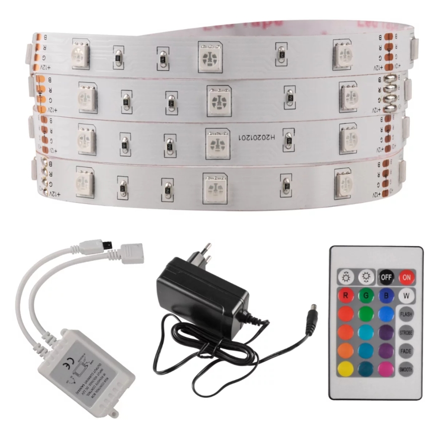 LED RGB Hämardatav valgusriba 5m LED/18W/12V IP20 + pult