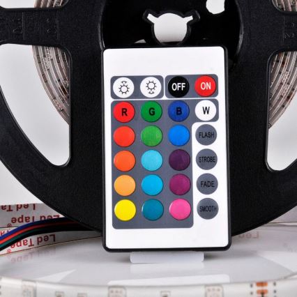 LED RGB Hämardatav valgusriba 5m LED/18W/12V IP20 + pult