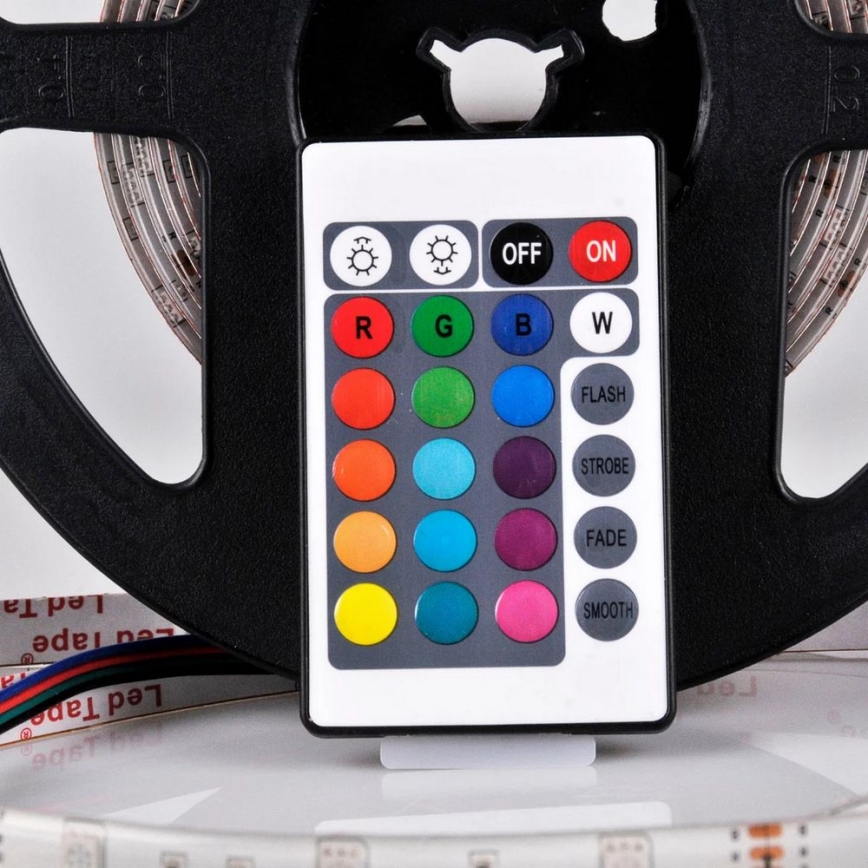 LED RGB Hämardatav valgusriba 5m LED/18W/12V IP20 + pult